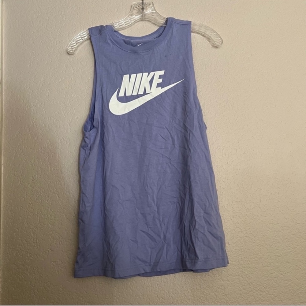 Nike Logo Purple‎ Tank Top Size: S